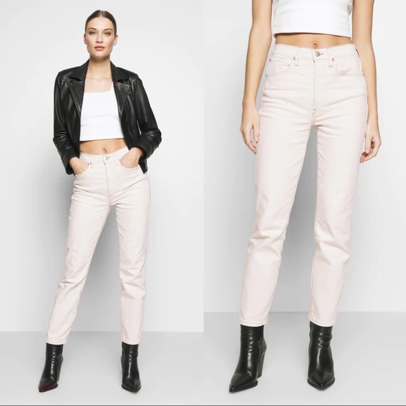 3x1 • Claudia jeans slim cropped high waist straight leg Pale Stone beige ecru - Picture 3 of 15